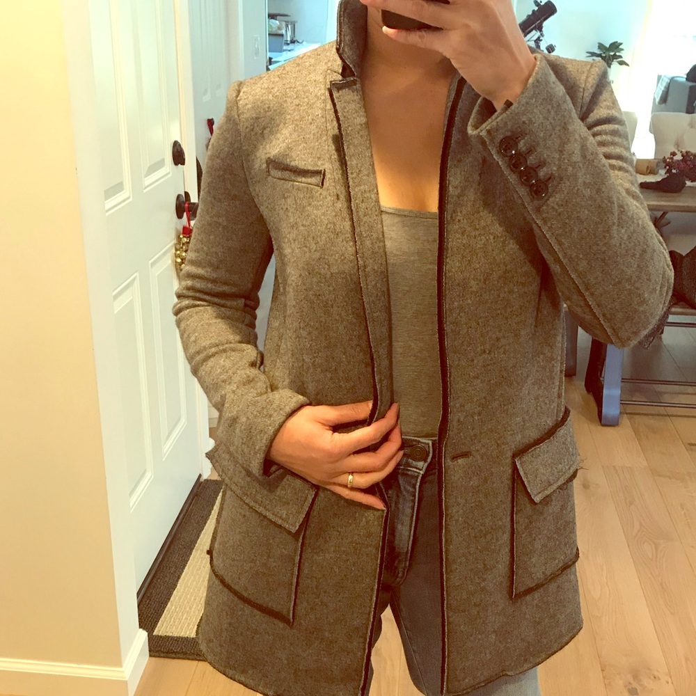 Gray Wool Blazer - image 1